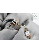 Oro rosa antiguo original de 14k Circón Pendientes Joyería vintage vec056r